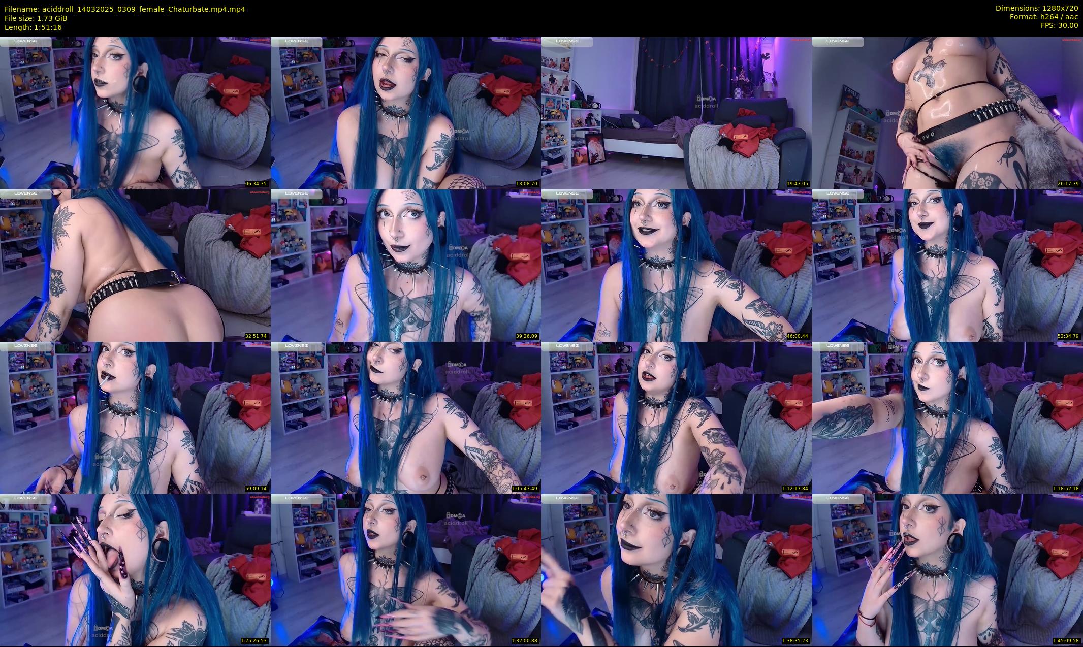 aciddroll — 112 minute Chaturbate female cam show recording, 720p, Mar 14, 2025