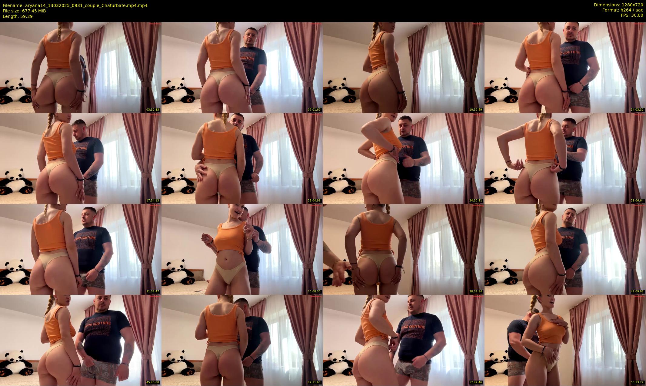 aryana14 — 60 minute Chaturbate couple cam show recording, 720p, Mar 13, 2025