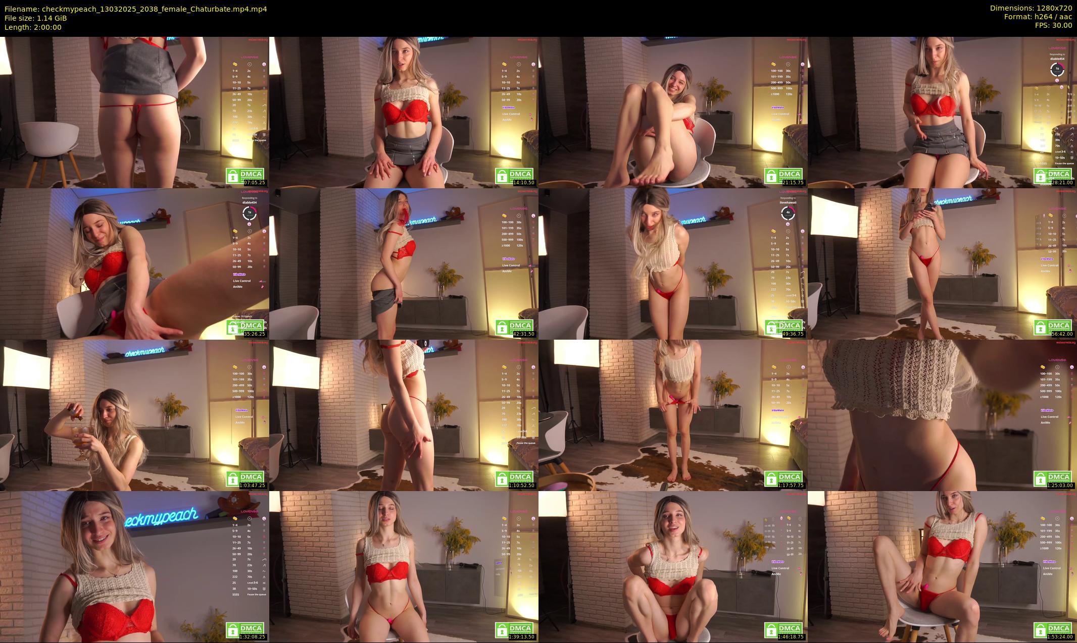 checkmypeach — 120 minute Chaturbate female cam show recording, 720p, Mar 13, 2025