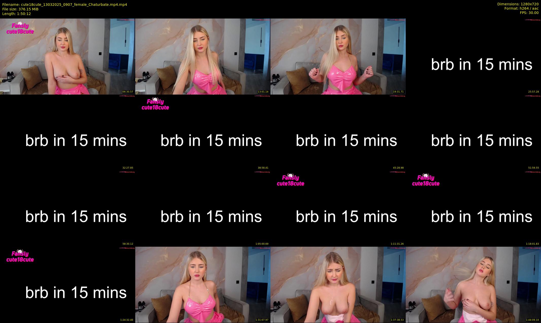 cute18cute — 111 minute Chaturbate female cam show recording, 720p, Mar 13, 2025