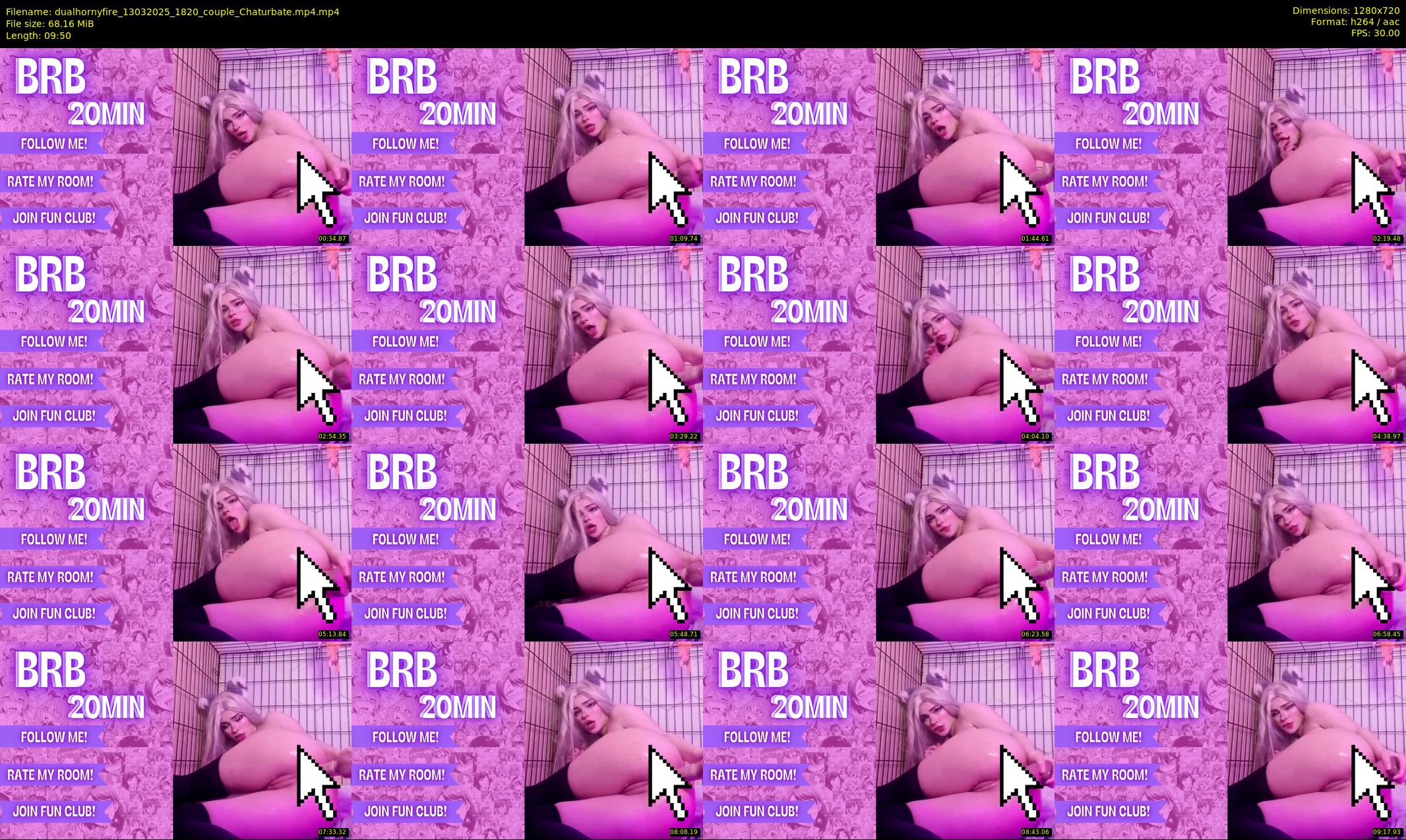 dualhornyfire — 10 minute Chaturbate couple cam show recording, 720p, Mar 13, 2025