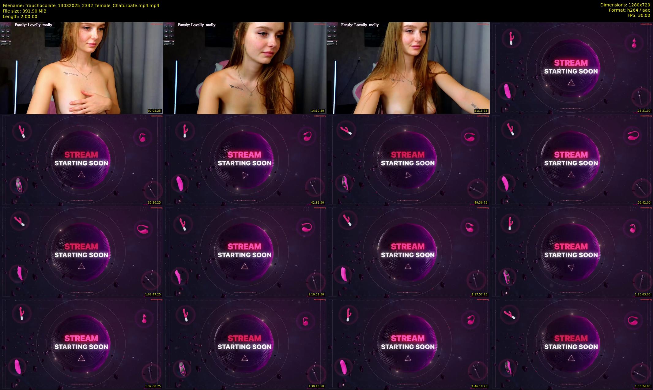 frauchocolate — 120 minute Chaturbate female cam show recording, 720p, Mar 13, 2025