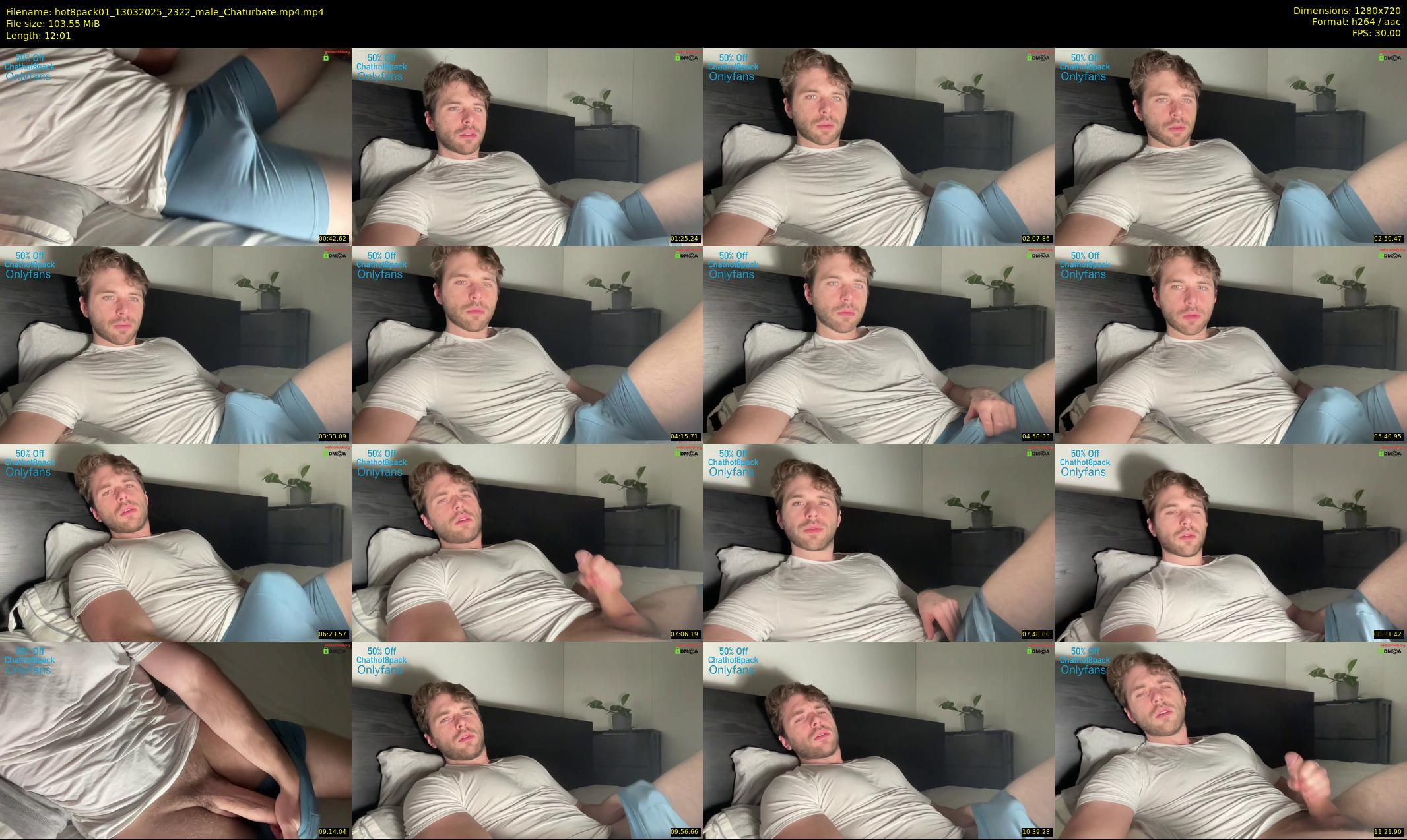 hot8pack01 — 13 minute Chaturbate male cam show recording, 720p, Mar 13, 2025