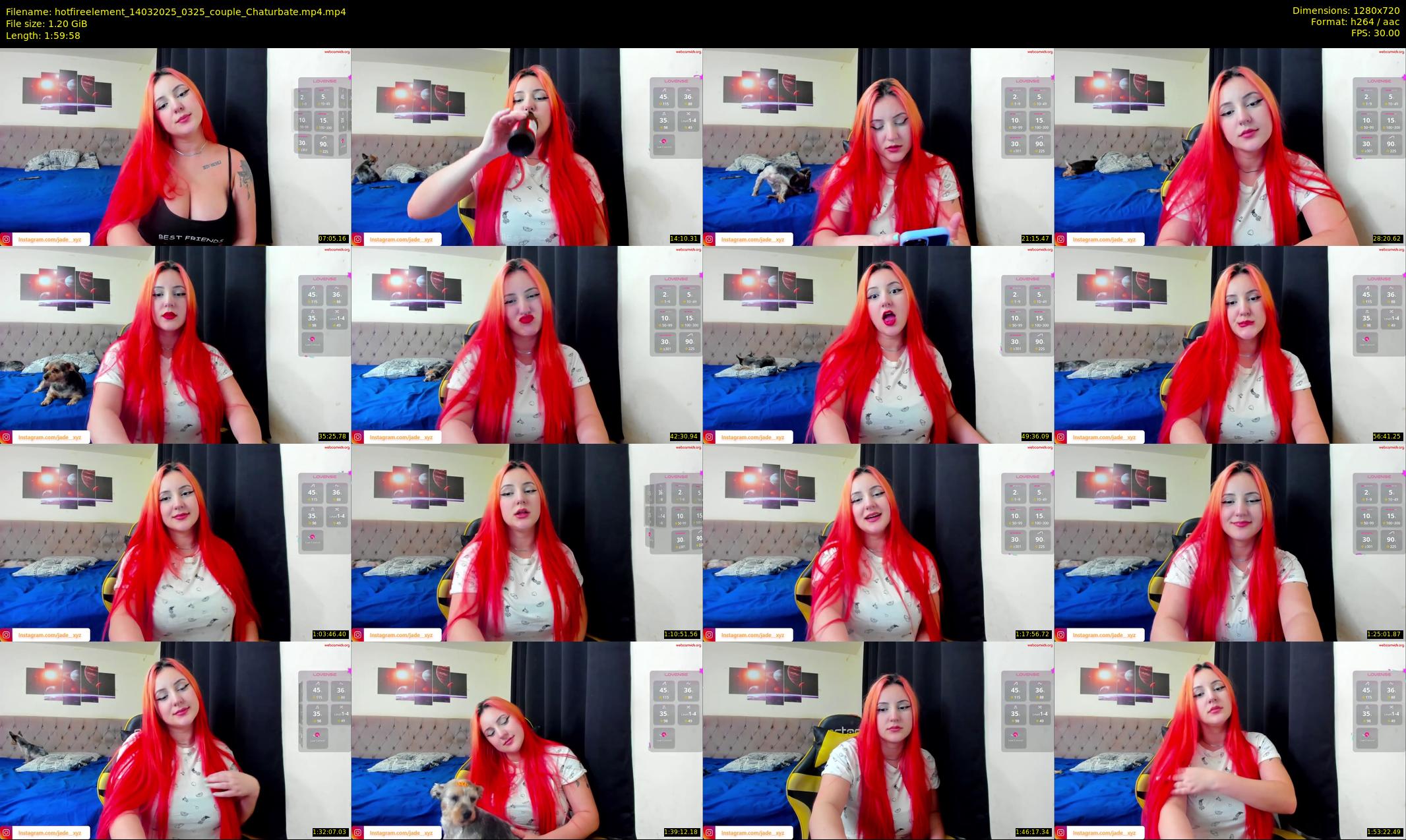 hotfireelement — 120 minute Chaturbate couple cam show recording, 720p, Mar 14, 2025