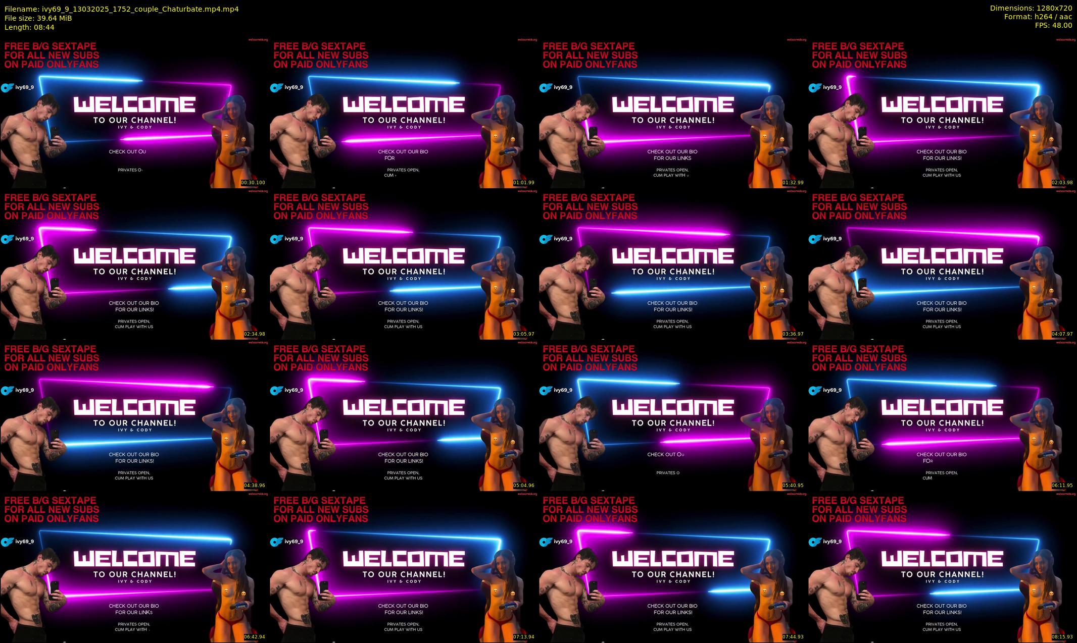 ivy69_9 — 9 minute Chaturbate couple cam show recording, 720p, Mar 13, 2025