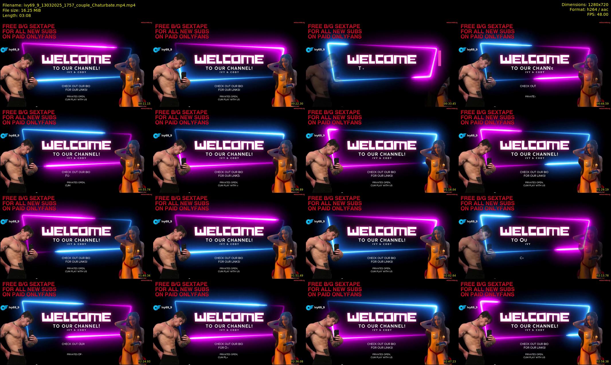 ivy69_9 — 4 minute Chaturbate couple cam show recording, 720p, Mar 13, 2025