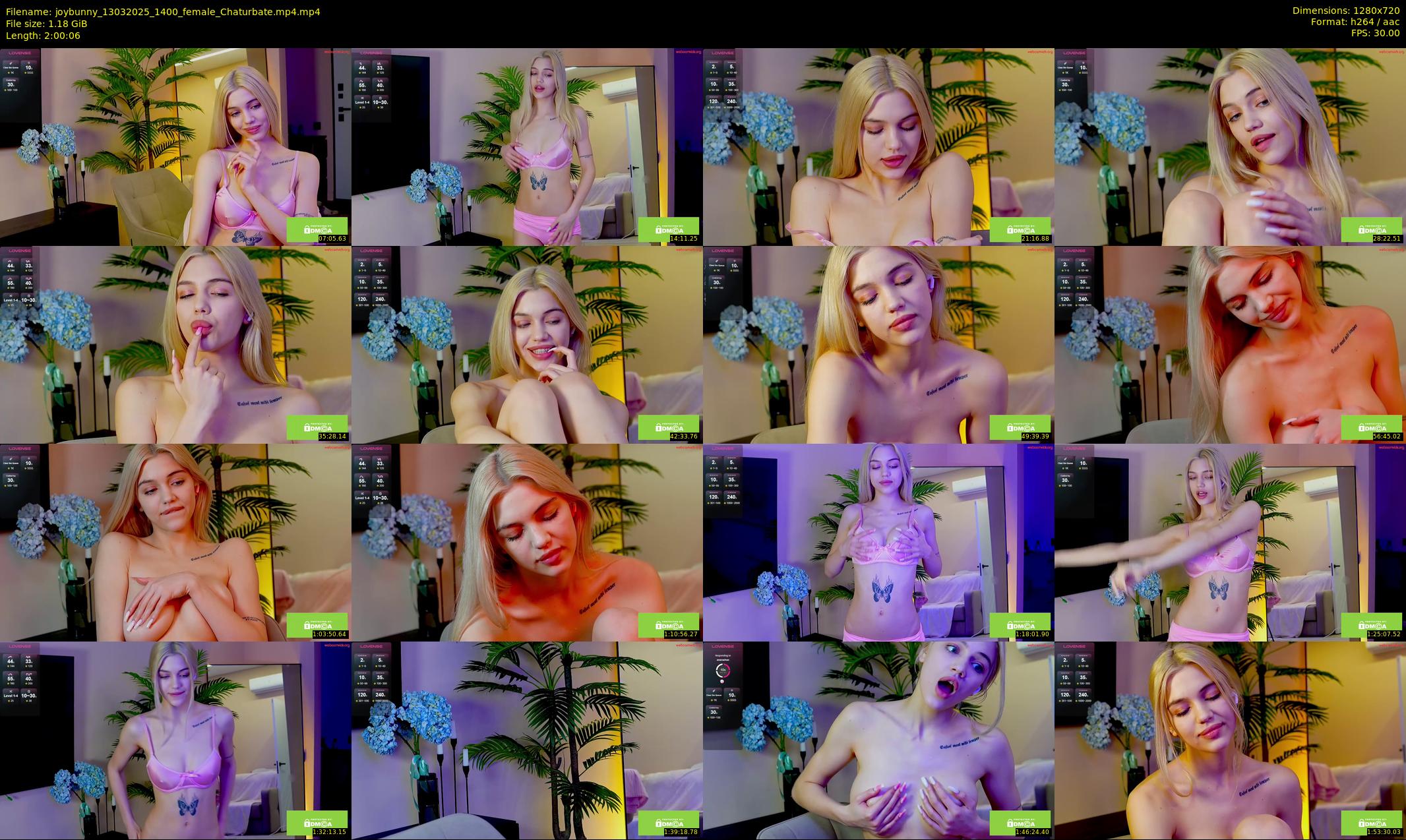 joybunny — 121 minute Chaturbate female cam show recording, 720p, Mar 13, 2025