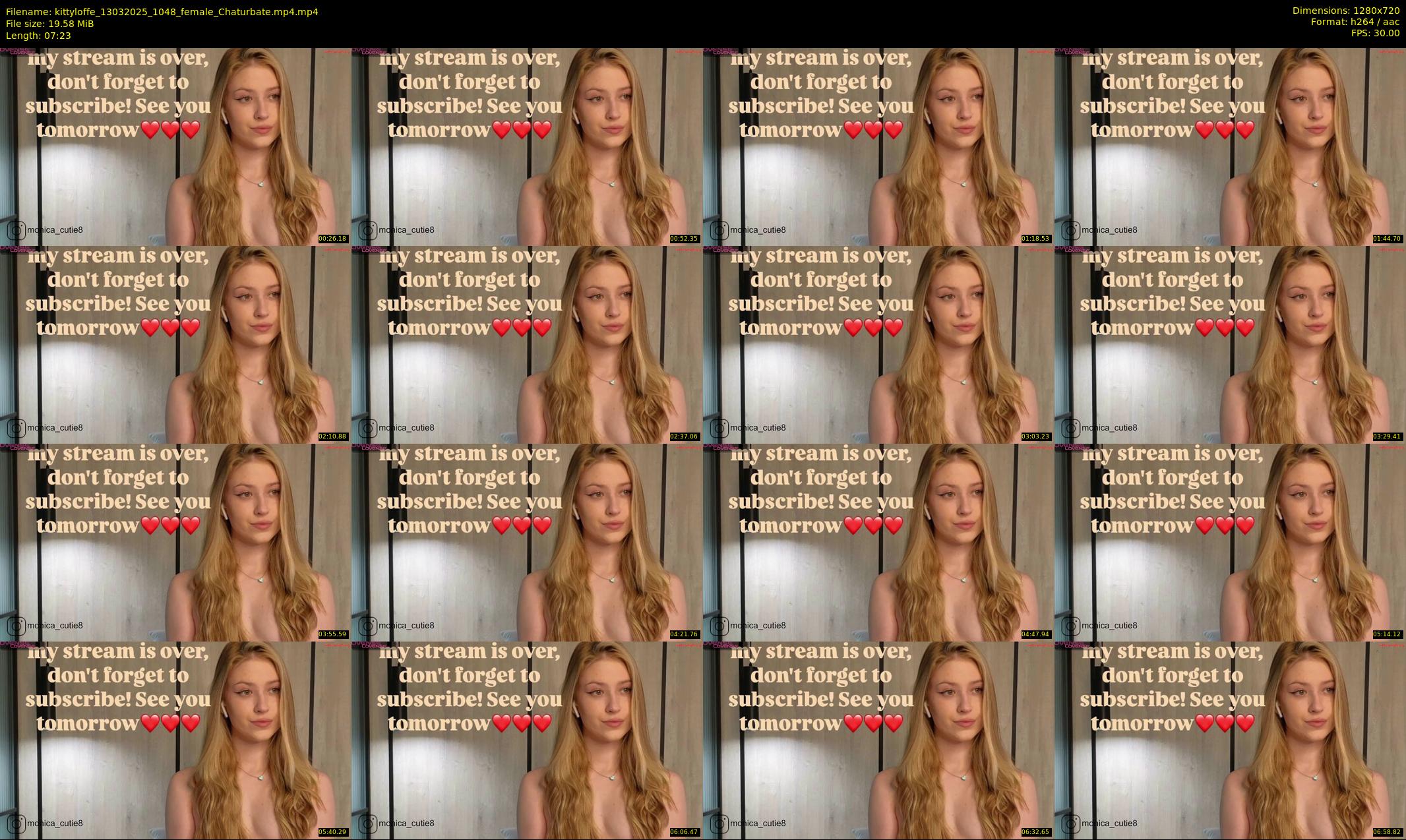 kittyloffe — 8 minute Chaturbate female cam show recording, 720p, Mar 13, 2025