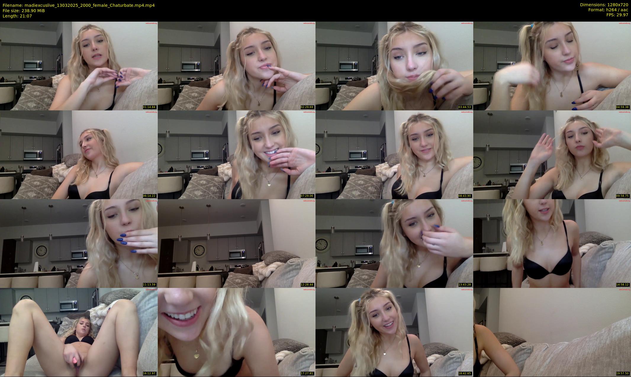 madiexcuslive — 22 minute Chaturbate female cam show recording, 720p, Mar 13, 2025