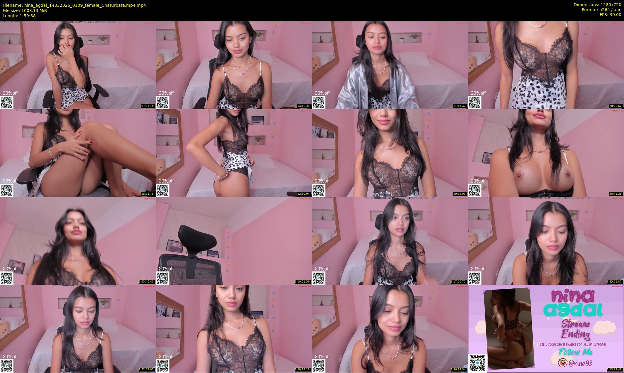 nina_agdal — 120 minute Chaturbate female cam show recording, 720p, Mar 14, 2025
