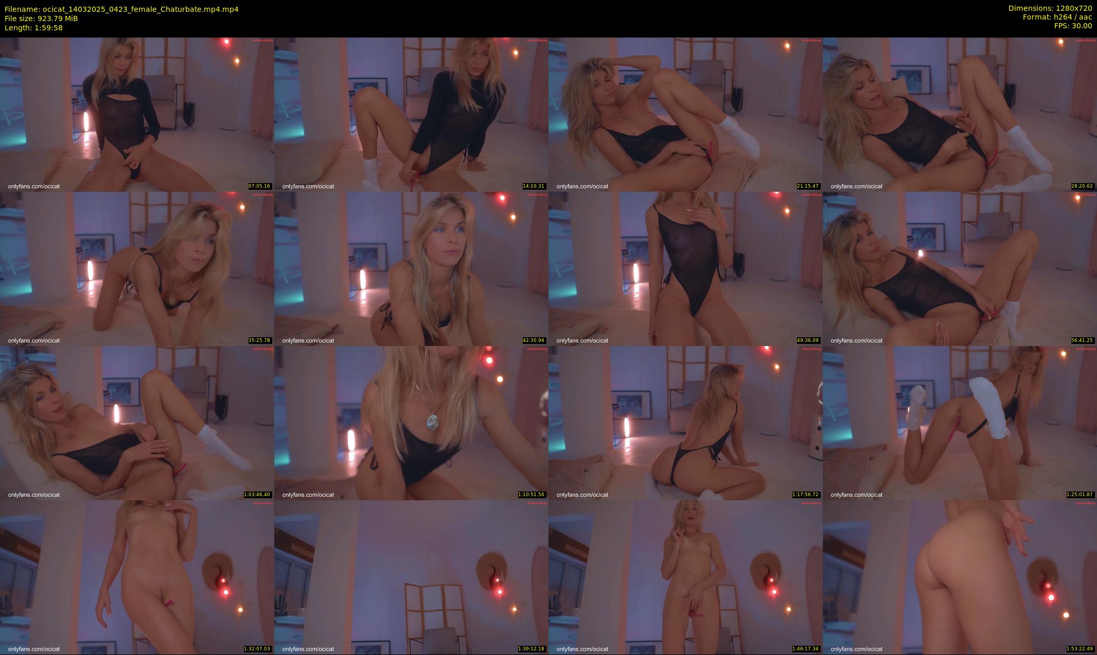 ocicat — 120 minute Chaturbate female cam show recording, 720p, Mar 14, 2025