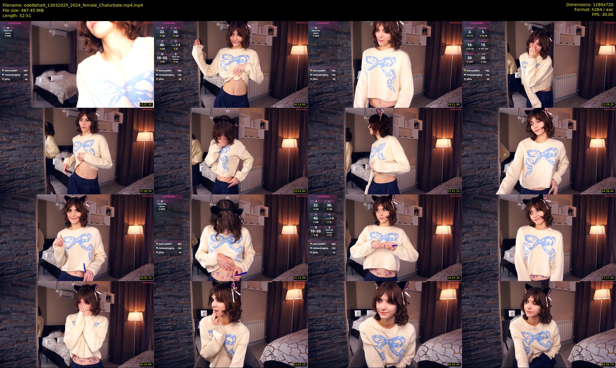 odettehatt — 53 minute Chaturbate female cam show recording, 720p, Mar 13, 2025