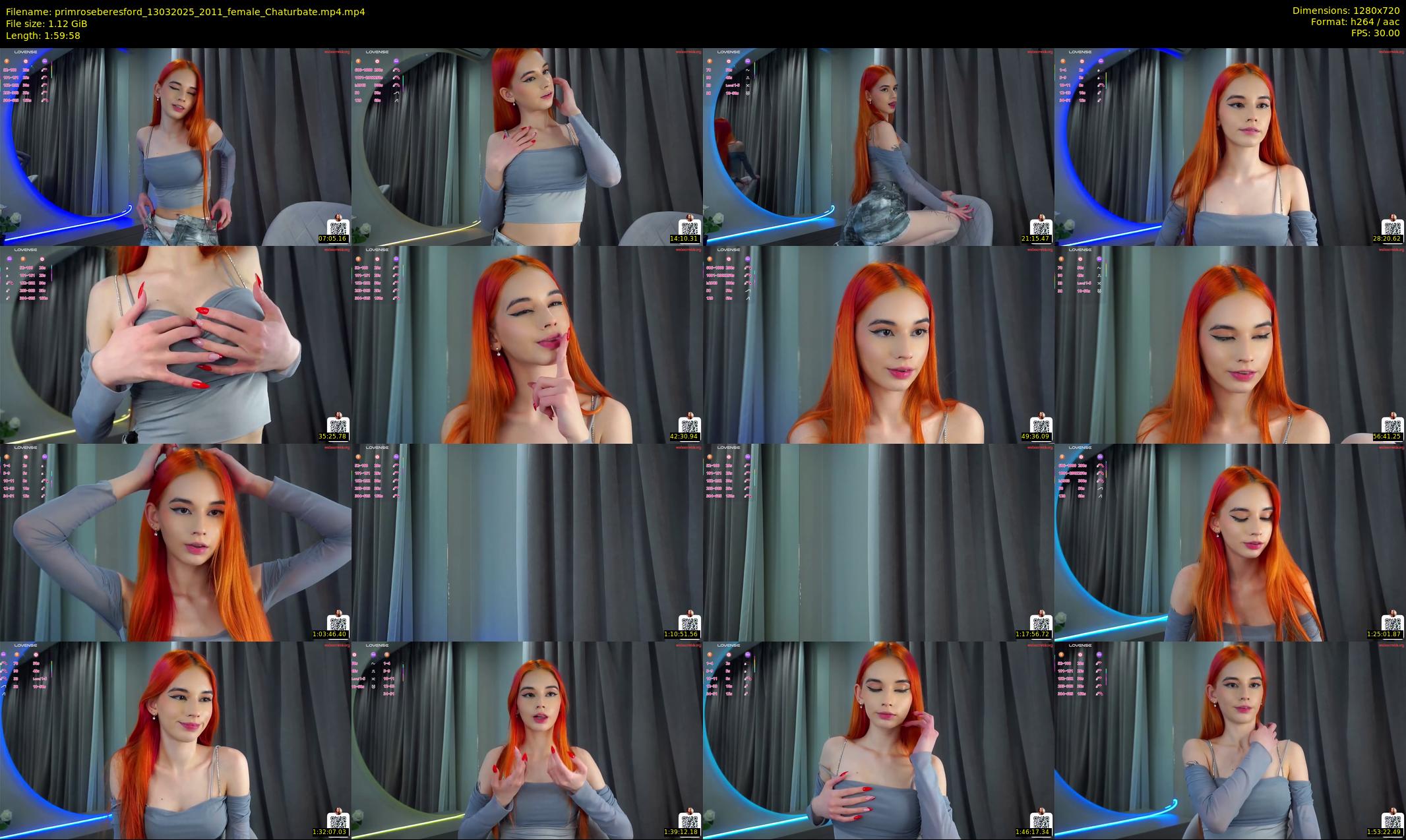 primroseberesford — 120 minute Chaturbate female cam show recording, 720p, Mar 13, 2025