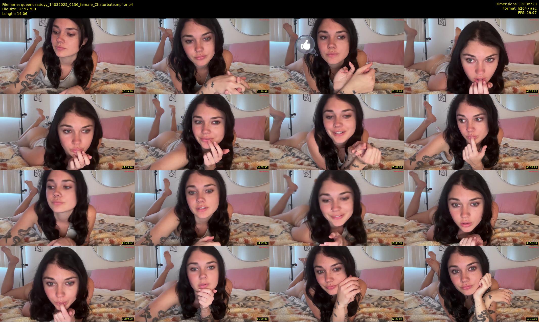 queencassidyy — 15 minute Chaturbate female cam show recording, 720p, Mar 14, 2025