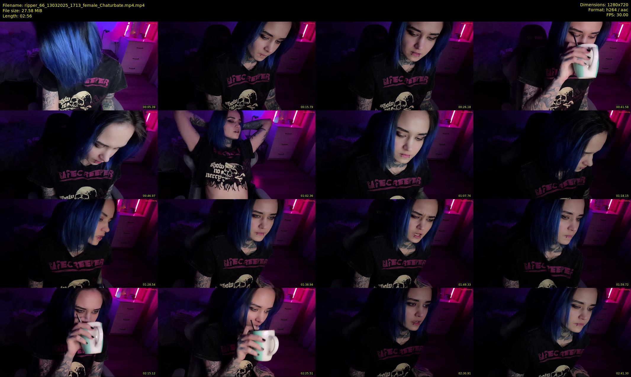 ripper_66 — 3 minute Chaturbate female cam show recording, 720p, Mar 13, 2025