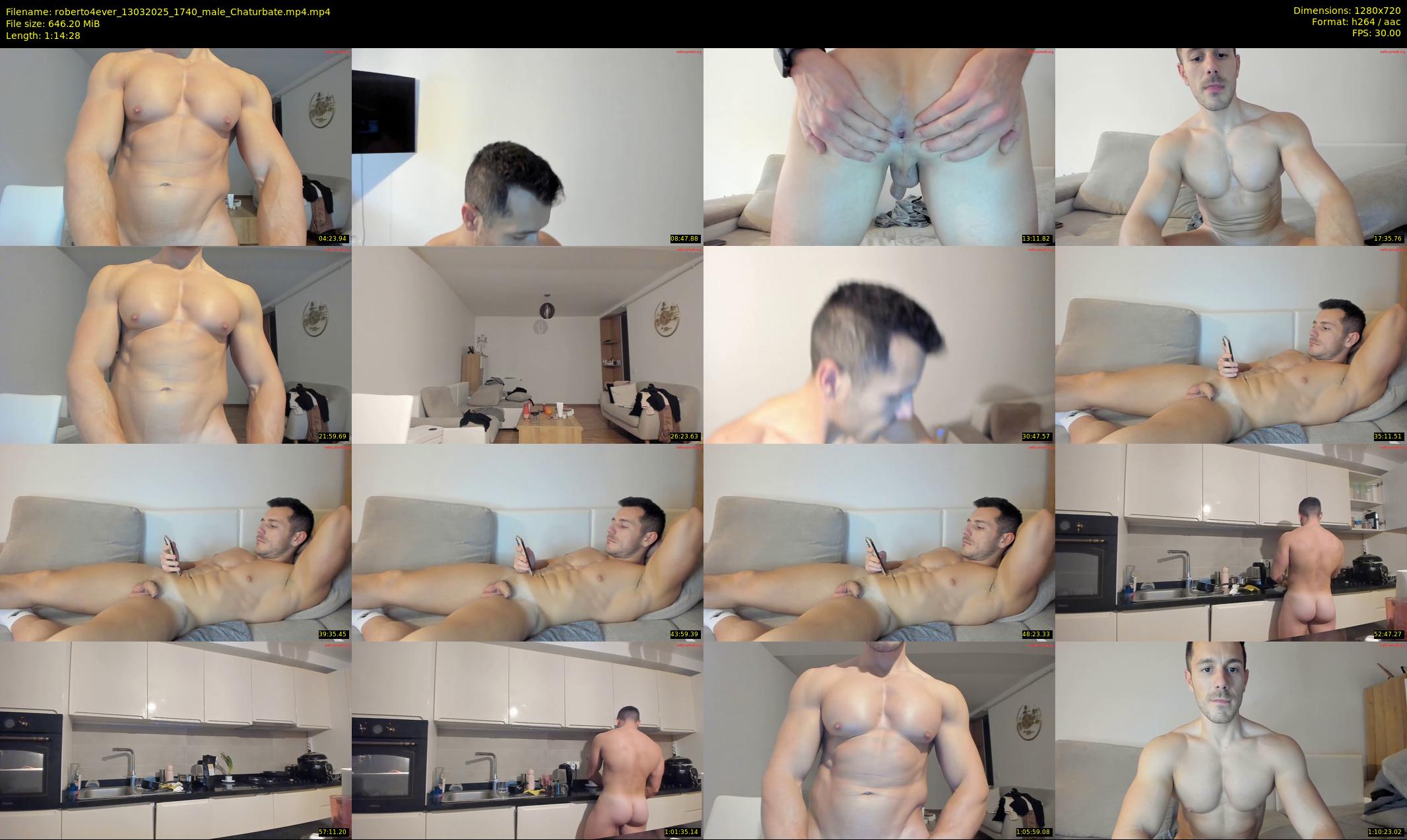 roberto4ever — 75 minute Chaturbate male cam show recording, 720p, Mar 13, 2025