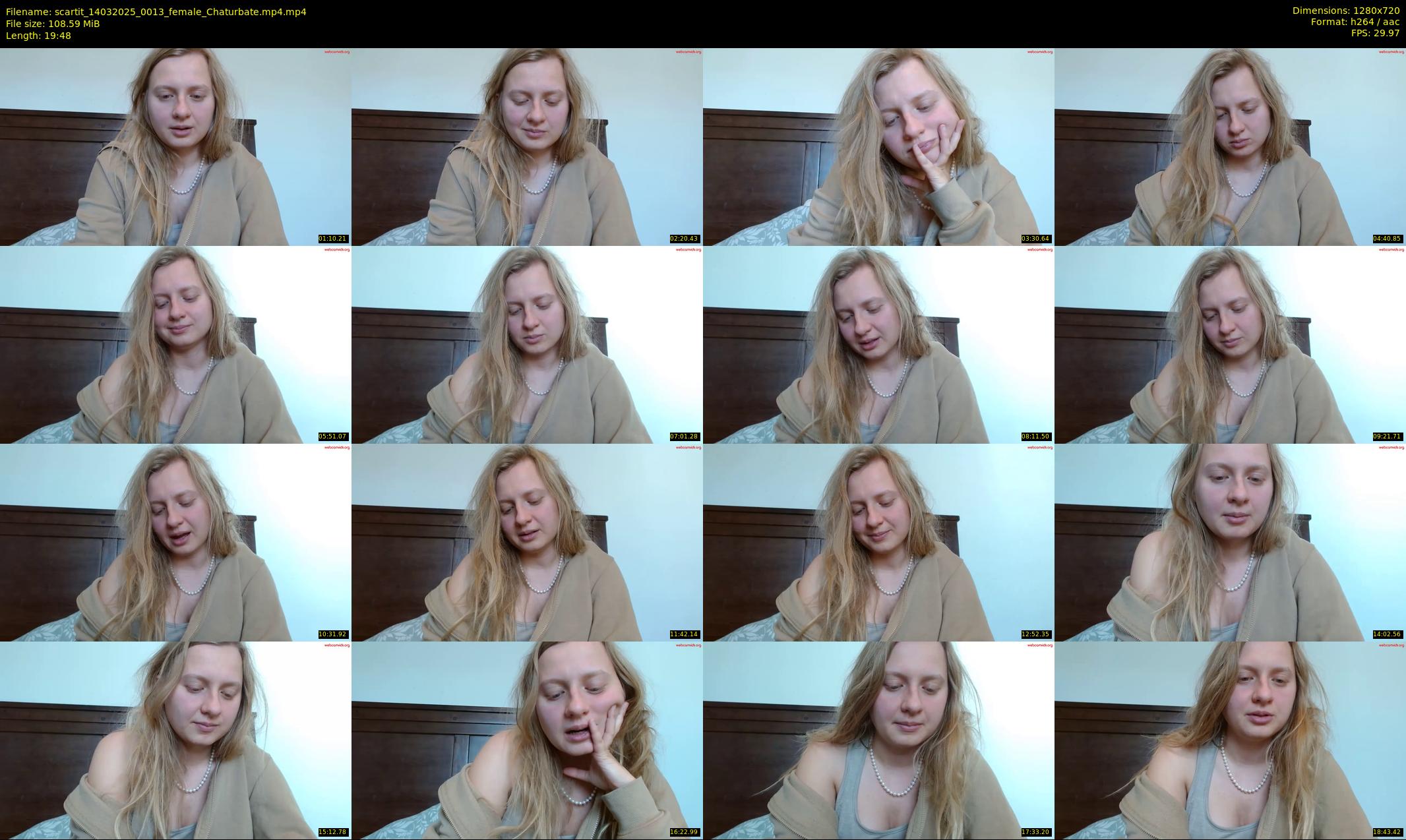 scartit — 20 minute Chaturbate female cam show recording, 720p, Mar 14, 2025