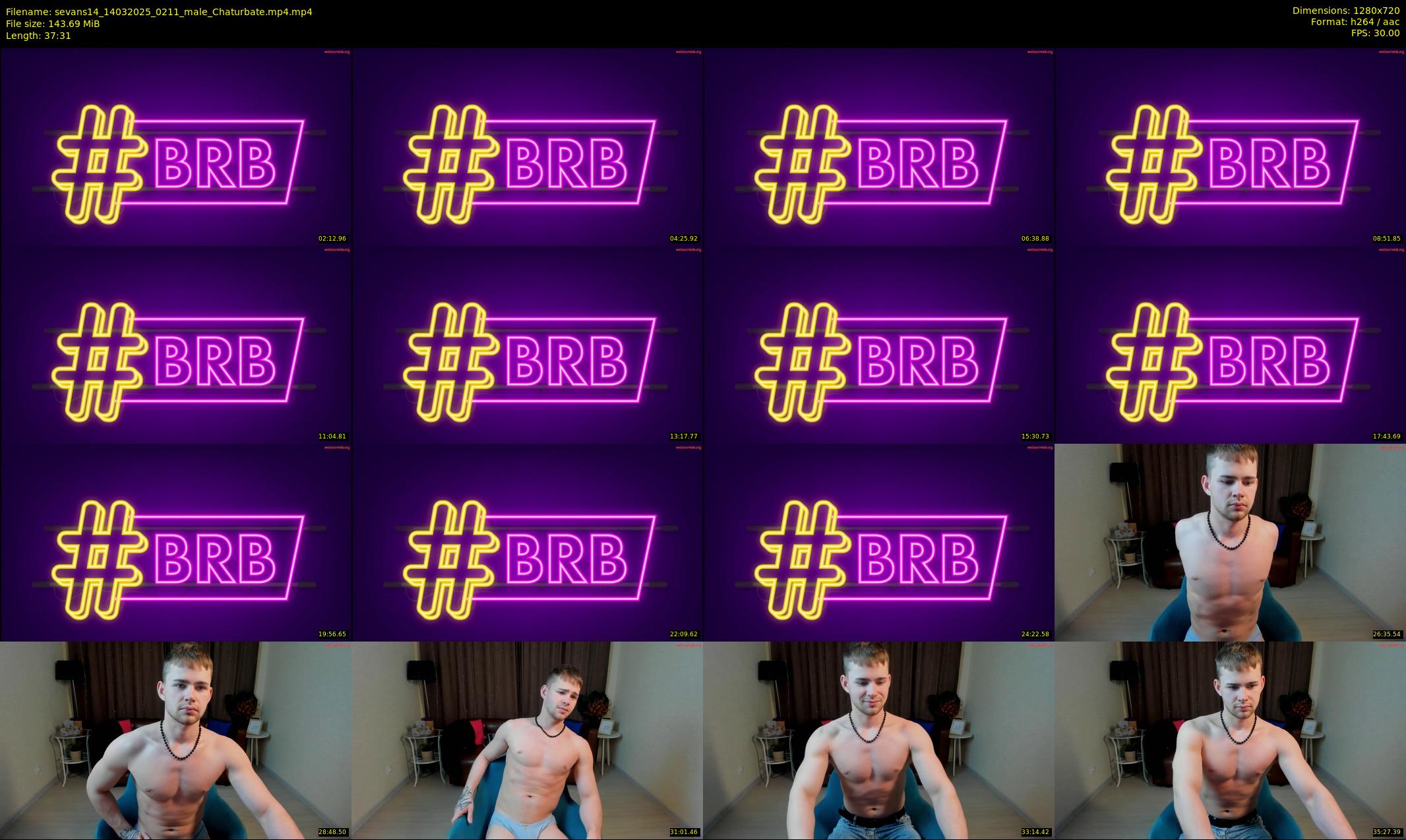 sevans14 — 38 minute Chaturbate male cam show recording, 720p, Mar 14, 2025