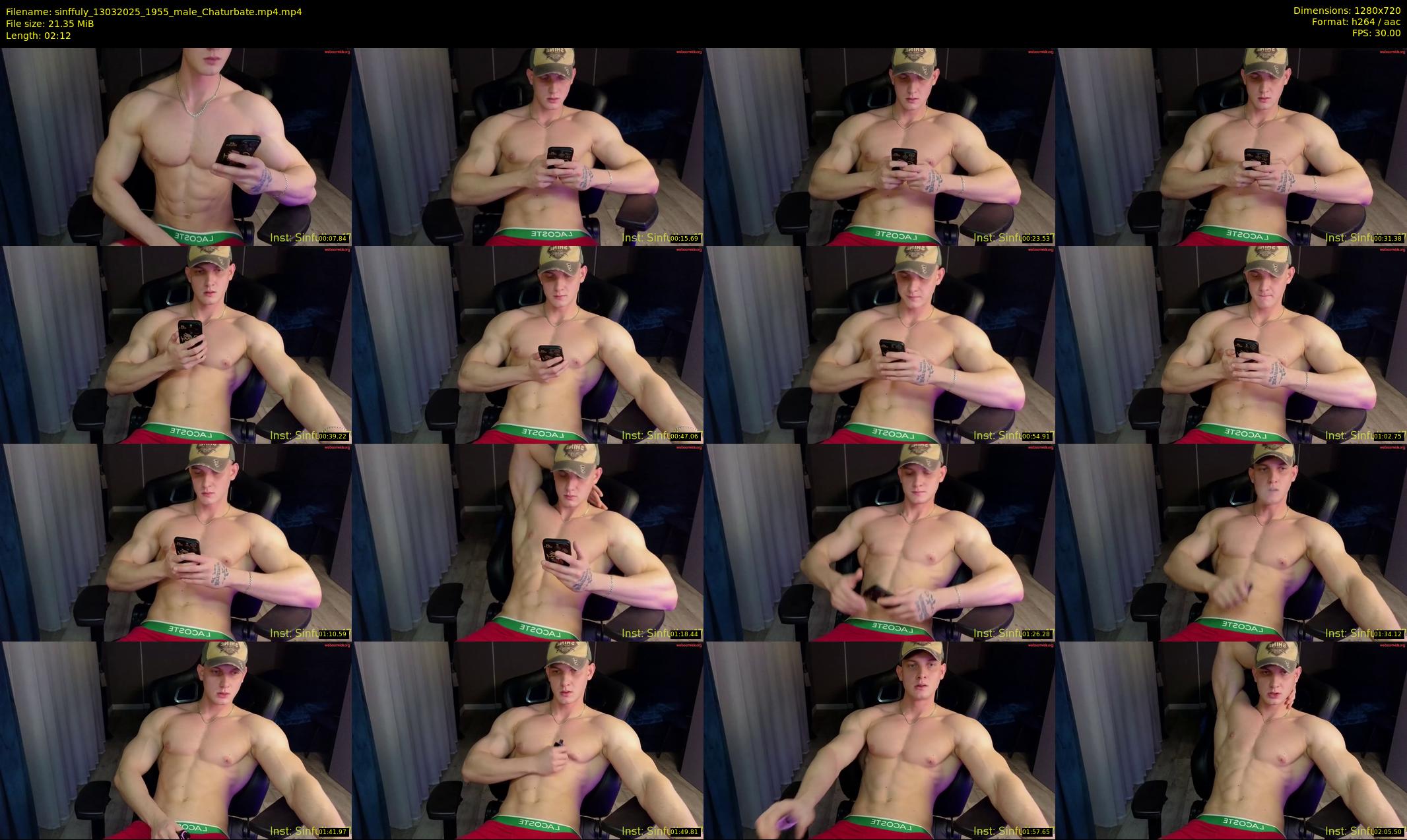 sinffuly — 3 minute Chaturbate male cam show recording, 720p, Mar 13, 2025