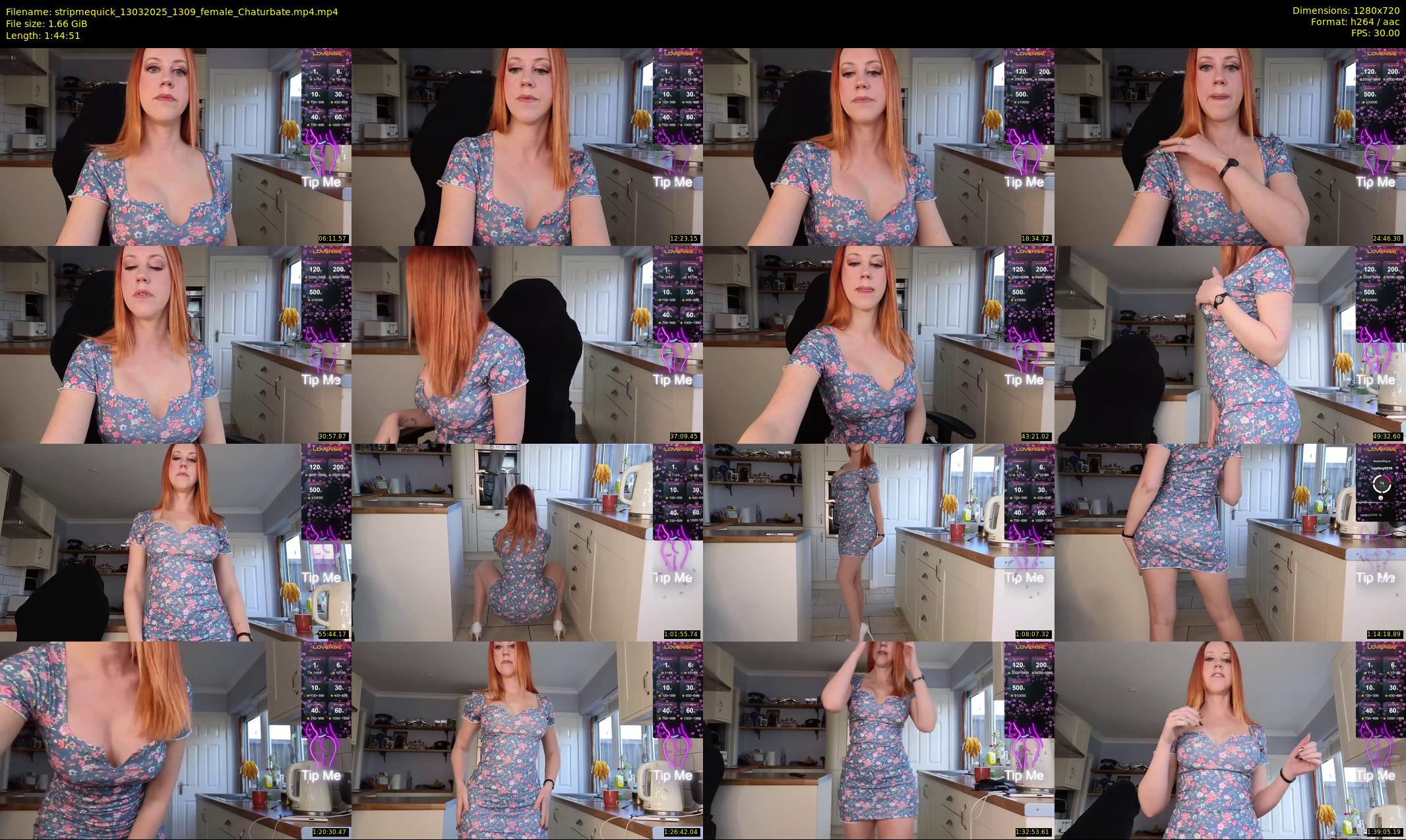 stripmequick — 105 minute Chaturbate female cam show recording, 720p, Mar 13, 2025