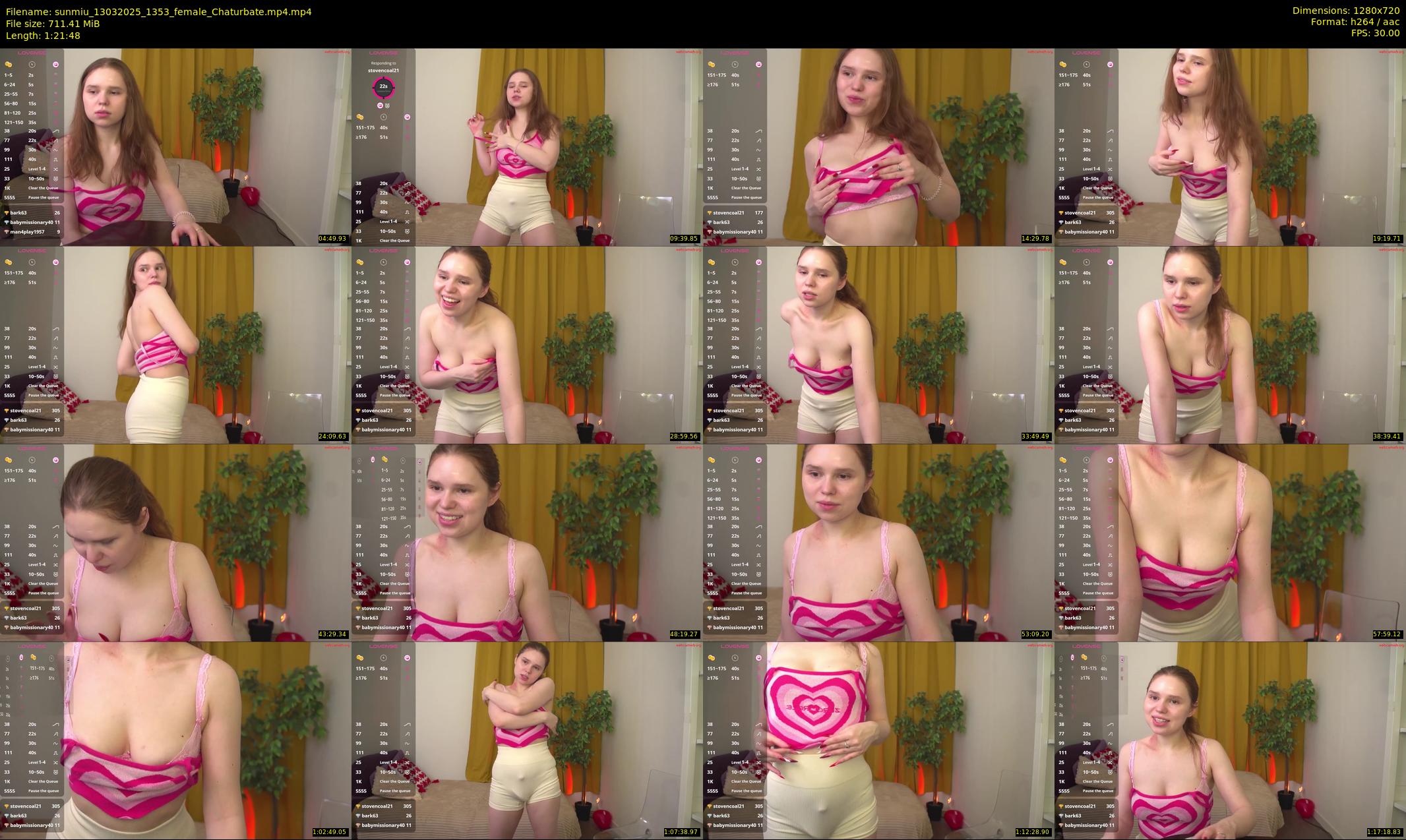 sunmiu — 82 minute Chaturbate female cam show recording, 720p, Mar 13, 2025