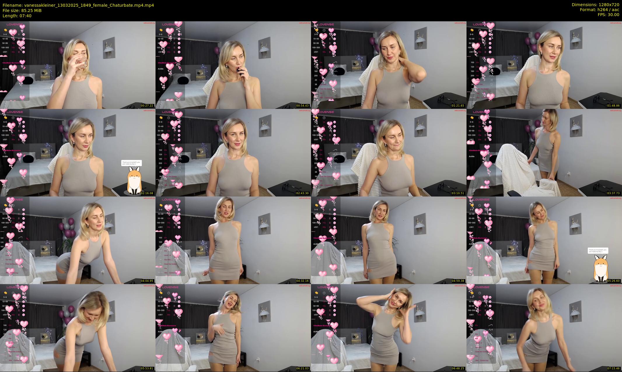 vanessakleiner — 8 minute Chaturbate female cam show recording, 720p, Mar 13, 2025