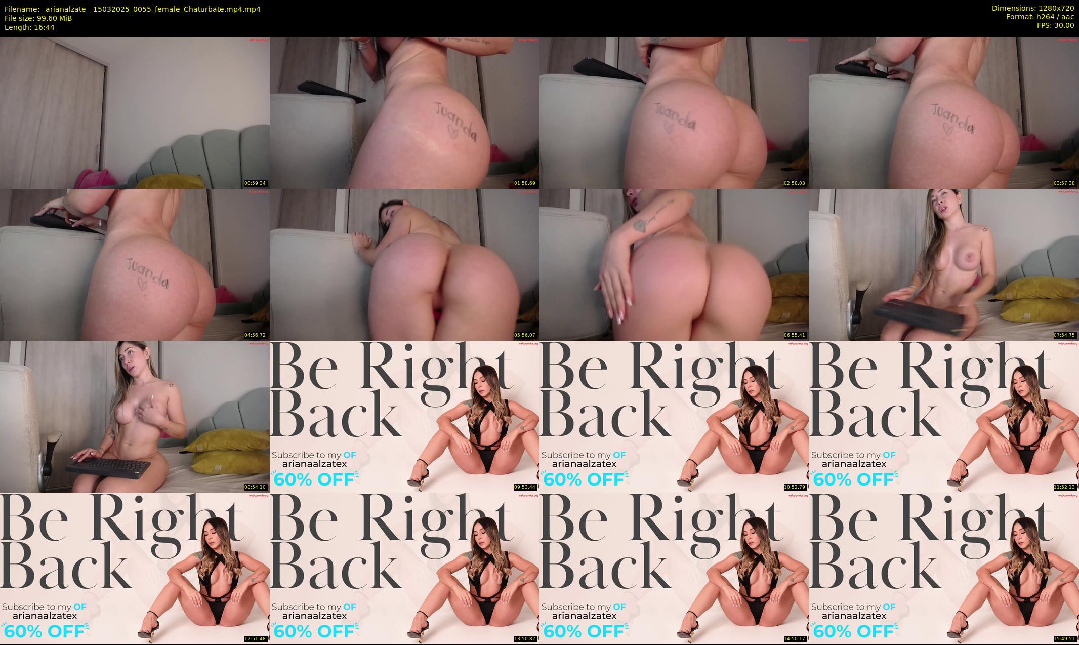_arianalzate_ — 17 minute Chaturbate female cam show recording, 720p, Mar 15, 2025