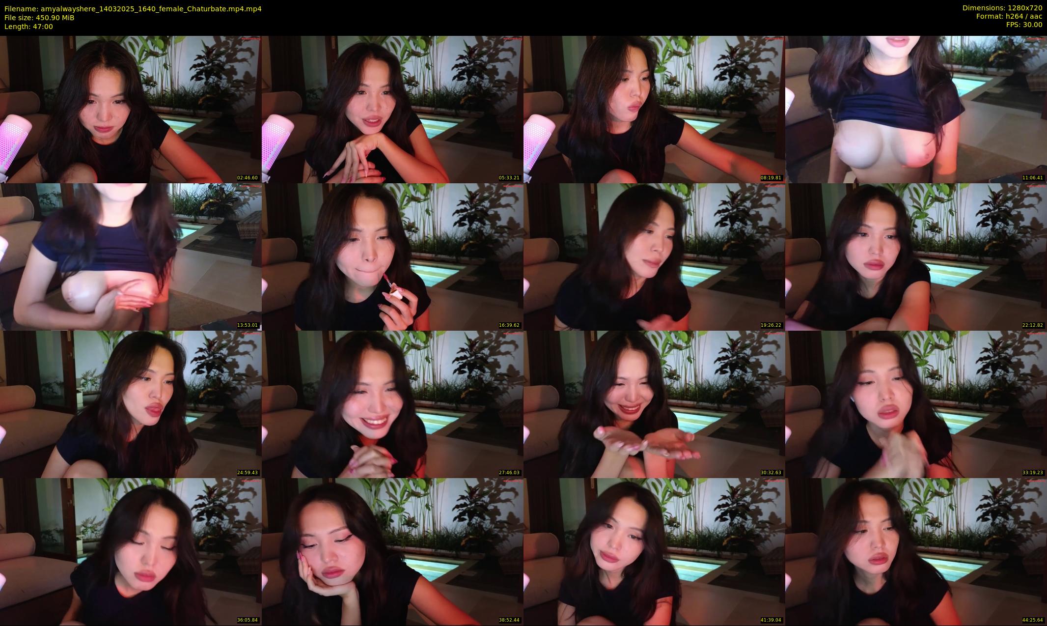 amyalwayshere — 47 minute Chaturbate female cam show recording, 720p, Mar 14, 2025