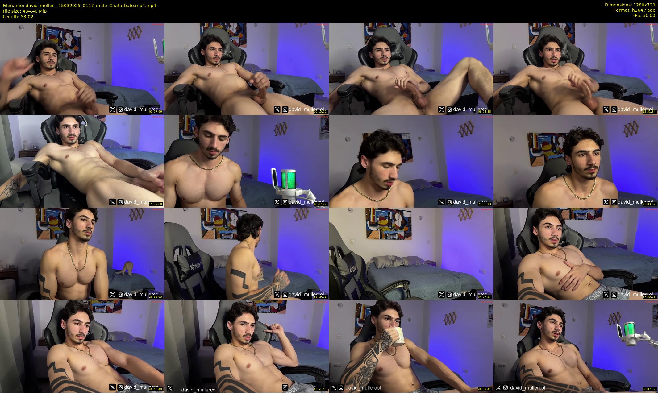 david_muller_ — 54 minute Chaturbate male cam show recording, 720p, Mar 15, 2025