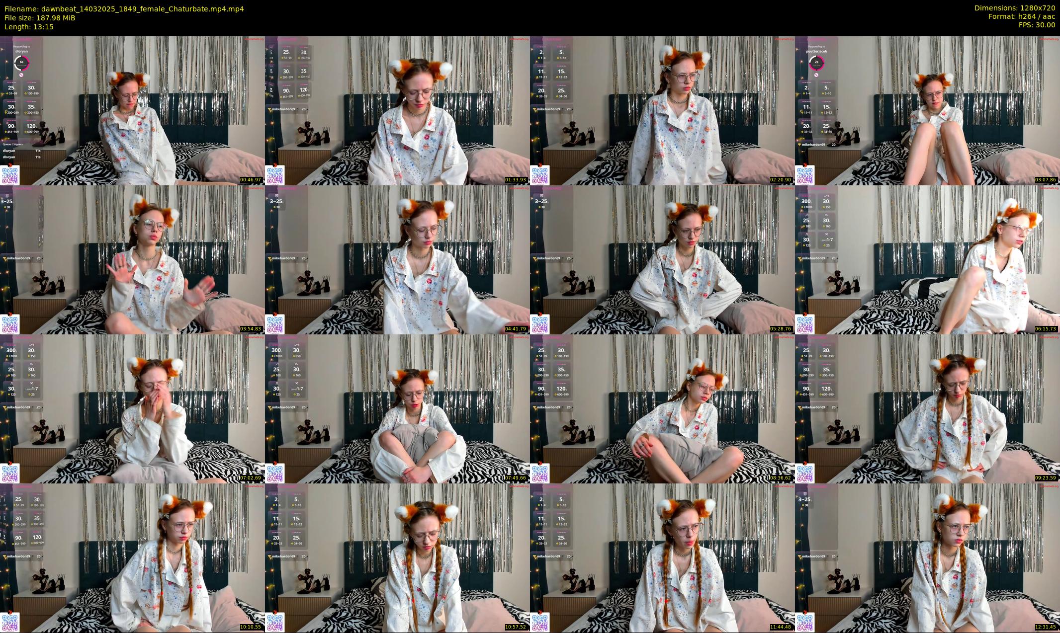 dawnbeat — 14 minute Chaturbate female cam show recording, 720p, Mar 14, 2025