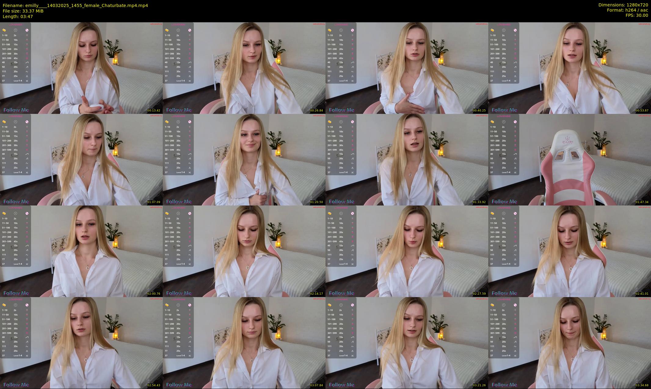 emilly___ — 4 minute Chaturbate female cam show recording, 720p, Mar 14, 2025