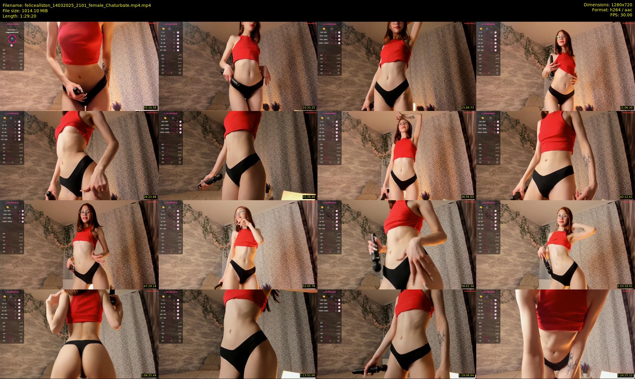 feliceallston — 90 minute Chaturbate female cam show recording, 720p, Mar 14, 2025