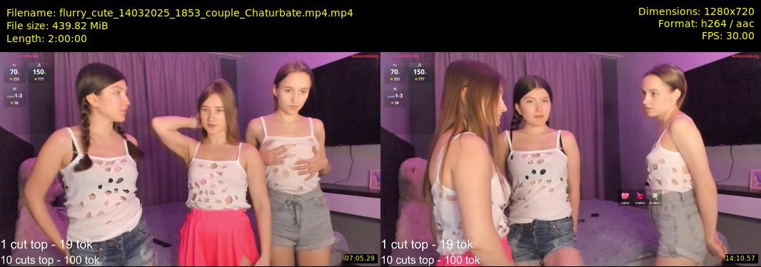 flurry_cute — 120 minute Chaturbate couple cam show recording, 720p, Mar 14, 2025