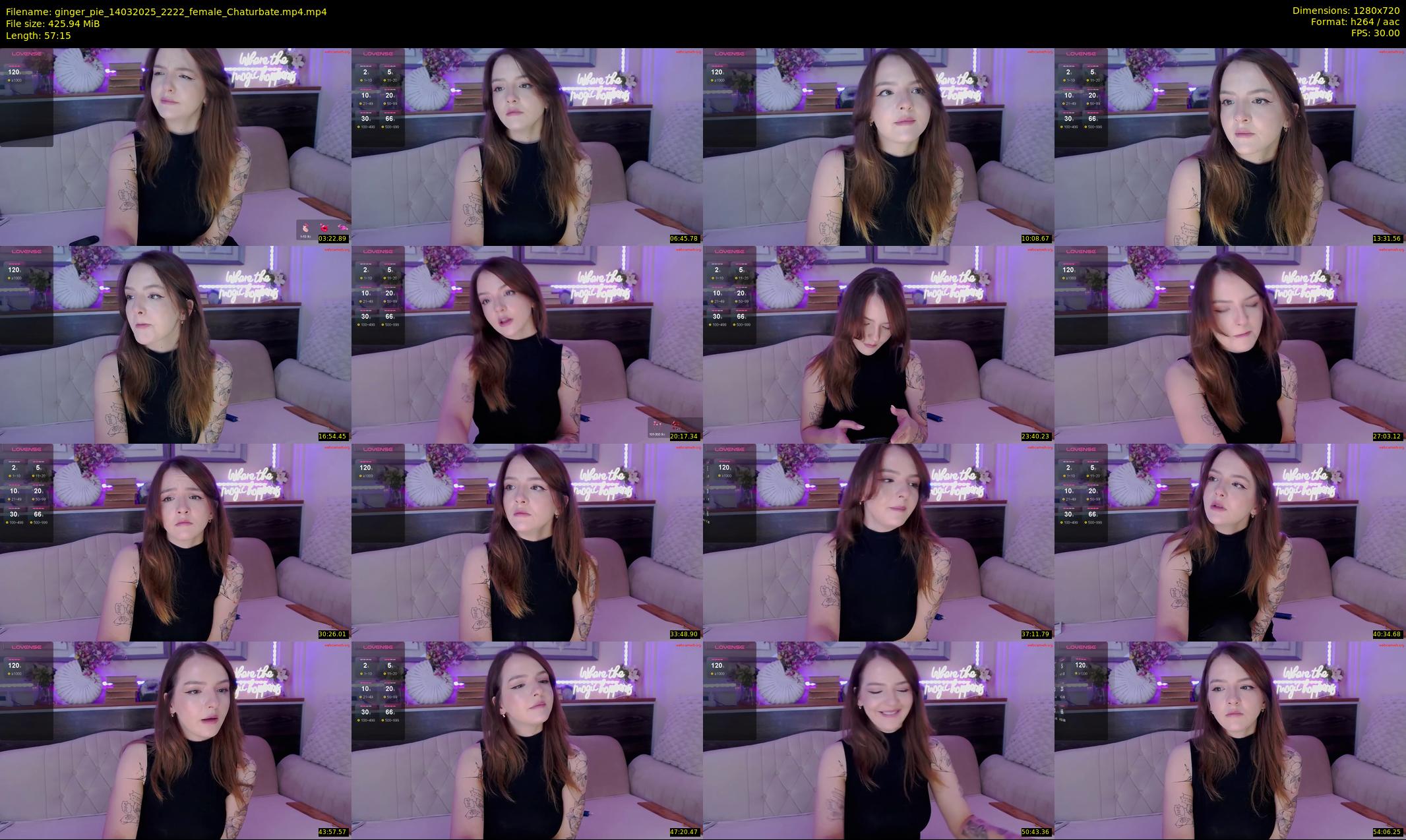 ginger_pie — 58 minute Chaturbate female cam show recording, 720p, Mar 14, 2025