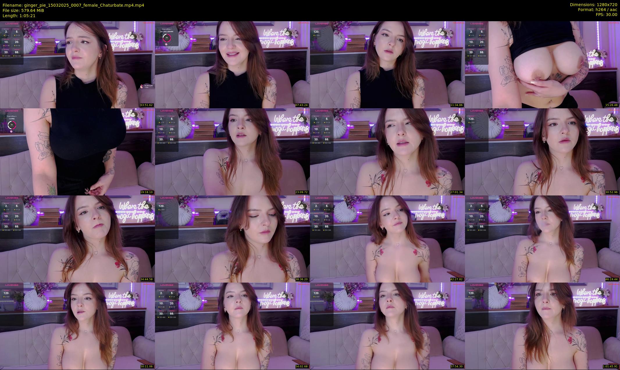 ginger_pie — 66 minute Chaturbate female cam show recording, 720p, Mar 15, 2025