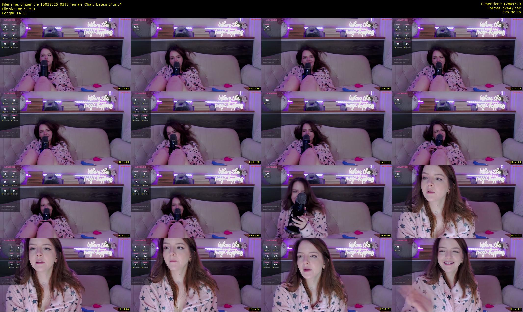 ginger_pie — 15 minute Chaturbate female cam show recording, 720p, Mar 15, 2025