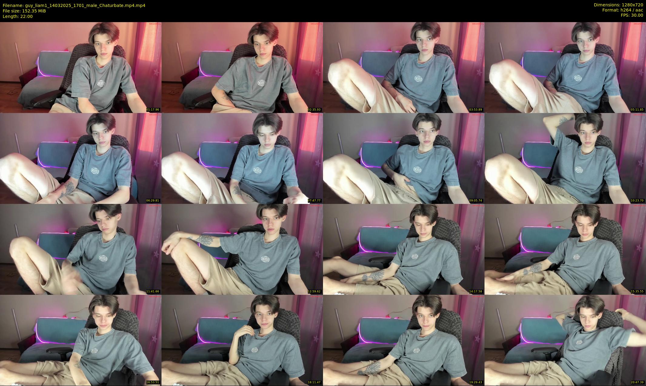 guy_liam1 — 22 minute Chaturbate male cam show recording, 720p, Mar 14, 2025