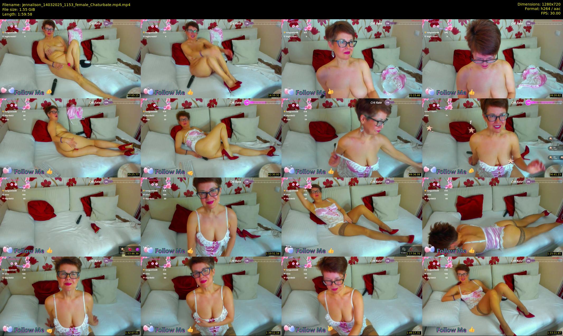 jennalison — 120 minute Chaturbate female cam show recording, 720p, Mar 14, 2025