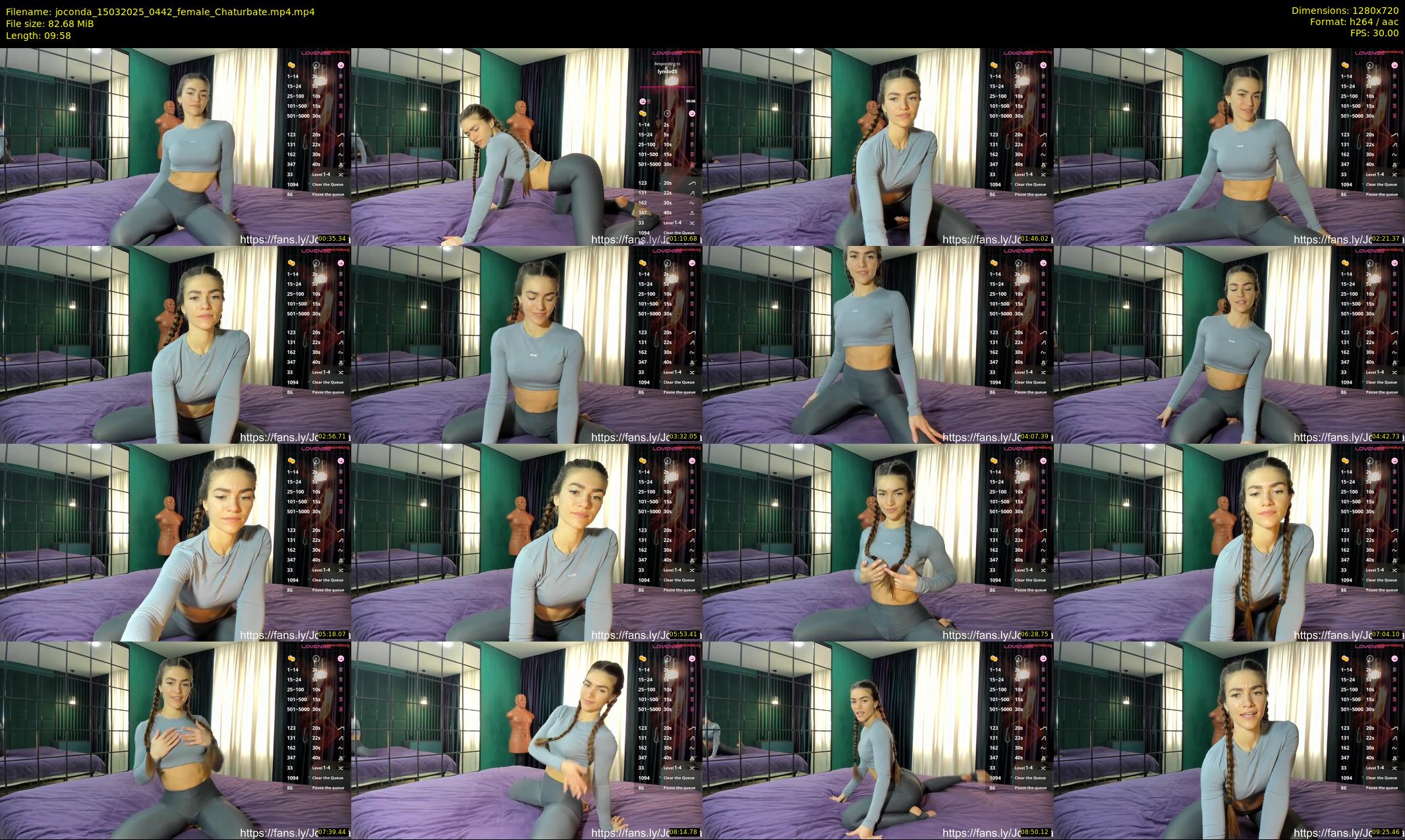 joconda — 10 minute Chaturbate female cam show recording, 720p, Mar 15, 2025