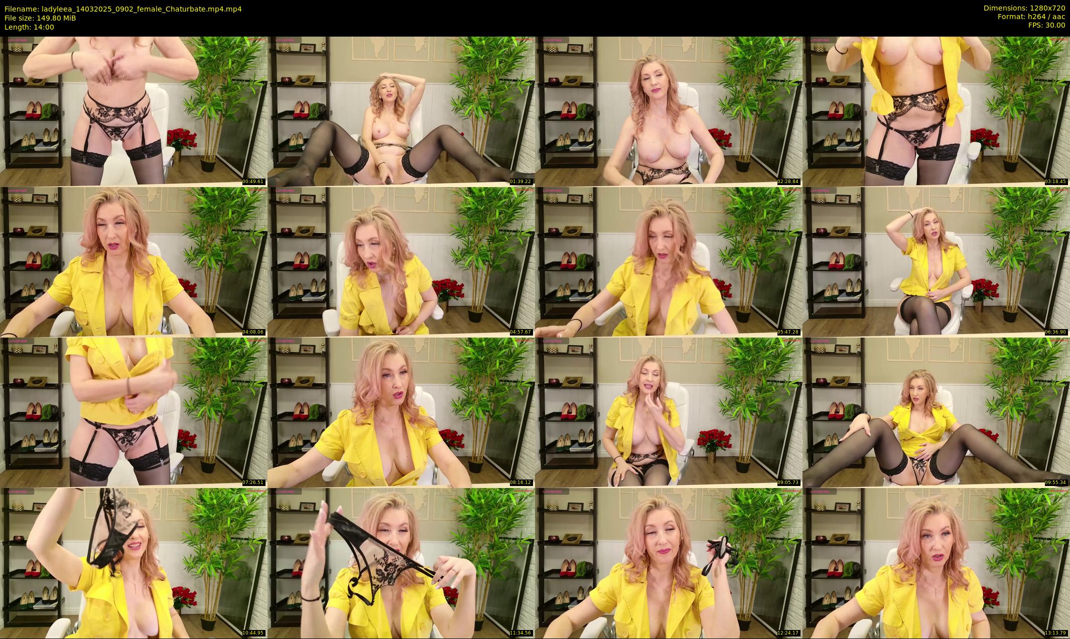 ladyleea — 14 minute Chaturbate female cam show recording, 720p, Mar 14, 2025
