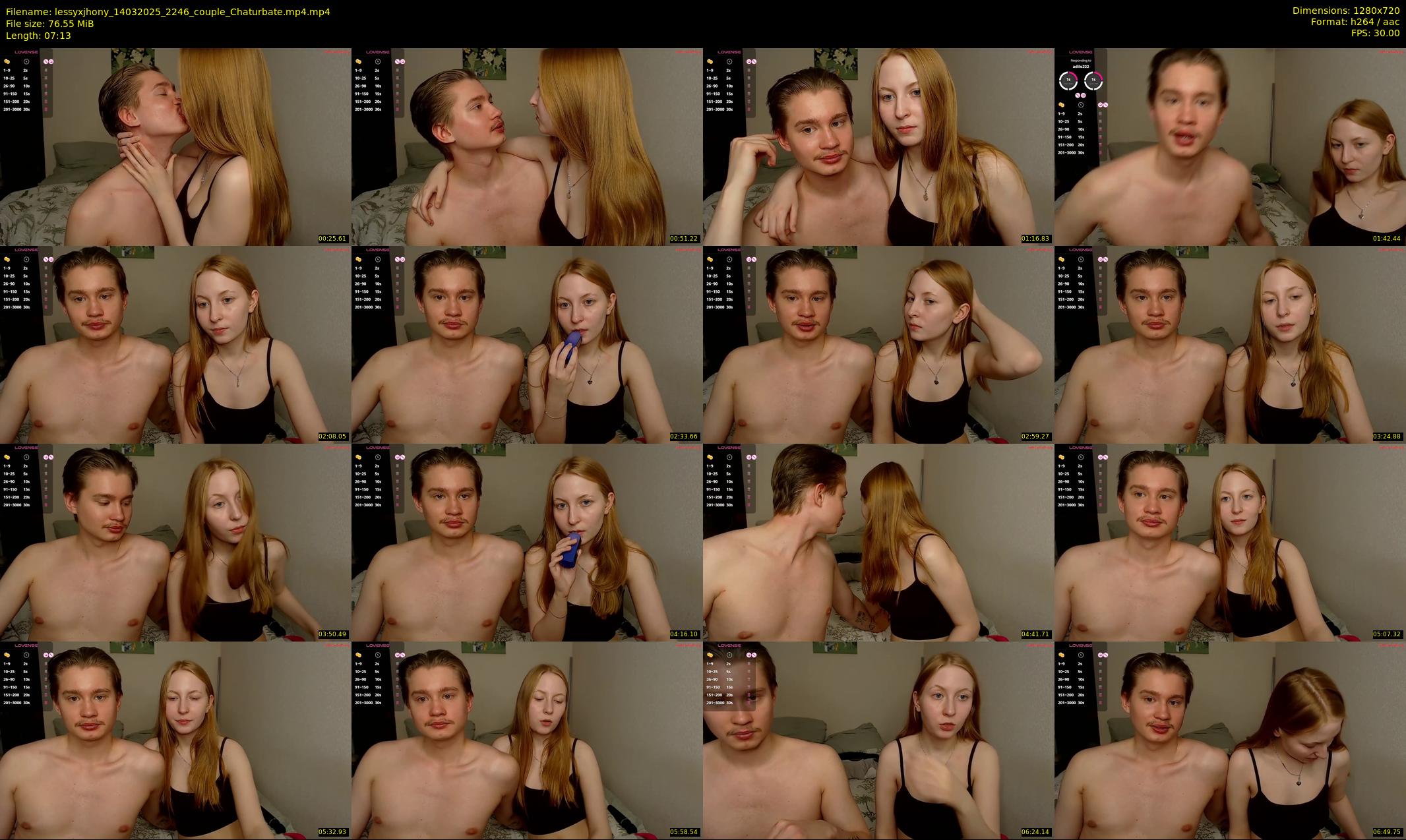 lessyxjhony — 8 minute Chaturbate couple cam show recording, 720p, Mar 14, 2025