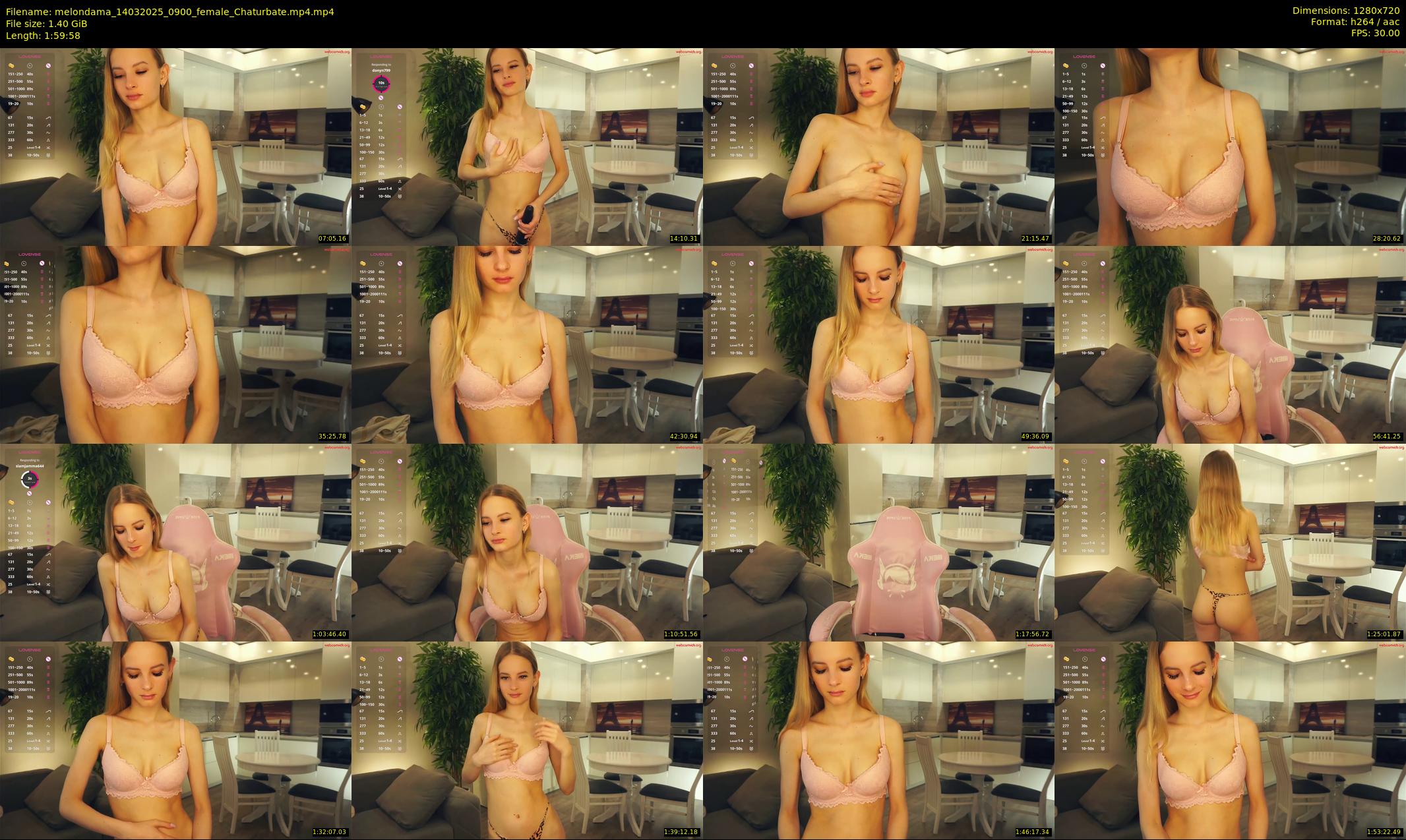 melondama — 120 minute Chaturbate female cam show recording, 720p, Mar 14, 2025