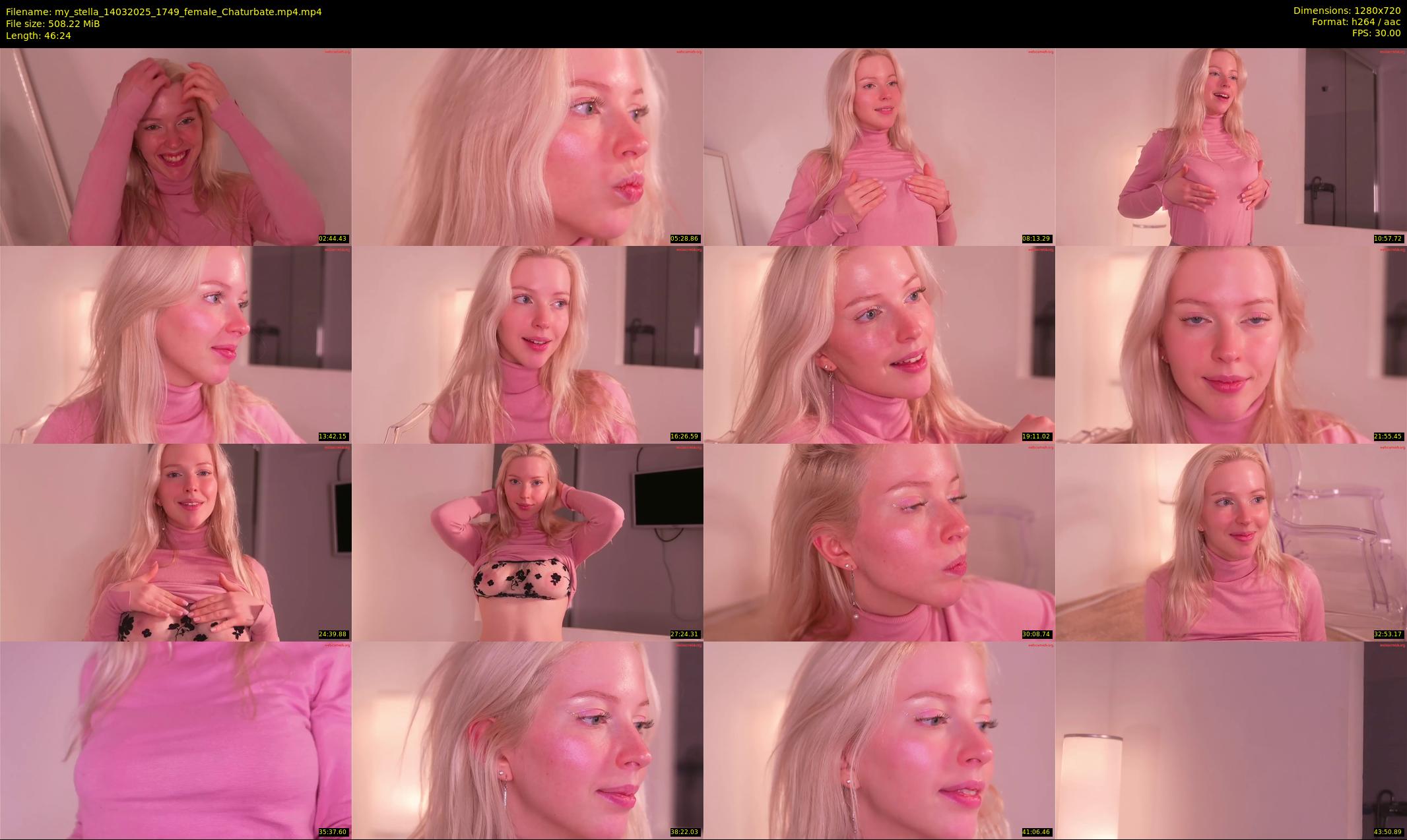 my_stella — 47 minute Chaturbate female cam show recording, 720p, Mar 14, 2025