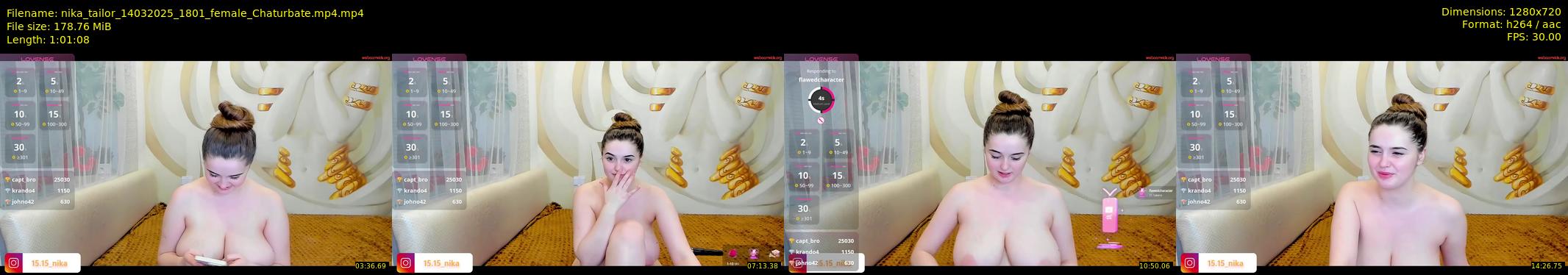nika_tailor — 62 minute Chaturbate female cam show recording, 720p, Mar 14, 2025
