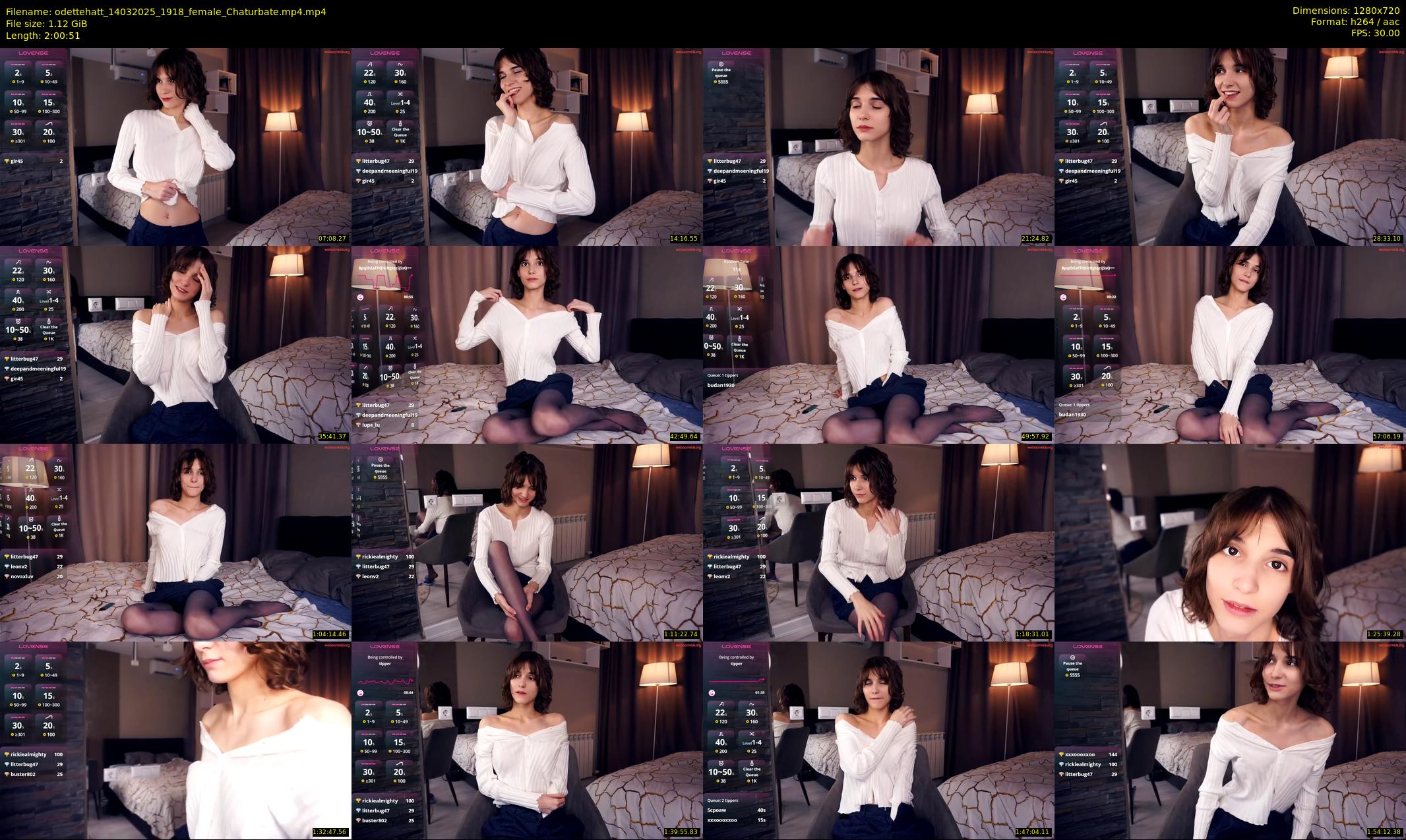 odettehatt — 121 minute Chaturbate female cam show recording, 720p, Mar 14, 2025