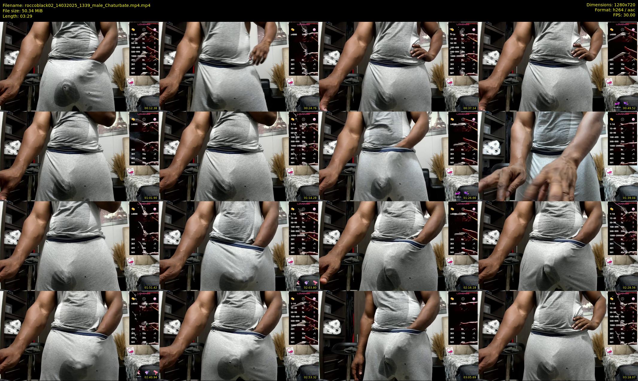 roccoblack02 — 4 minute Chaturbate male cam show recording, 720p, Mar 14, 2025