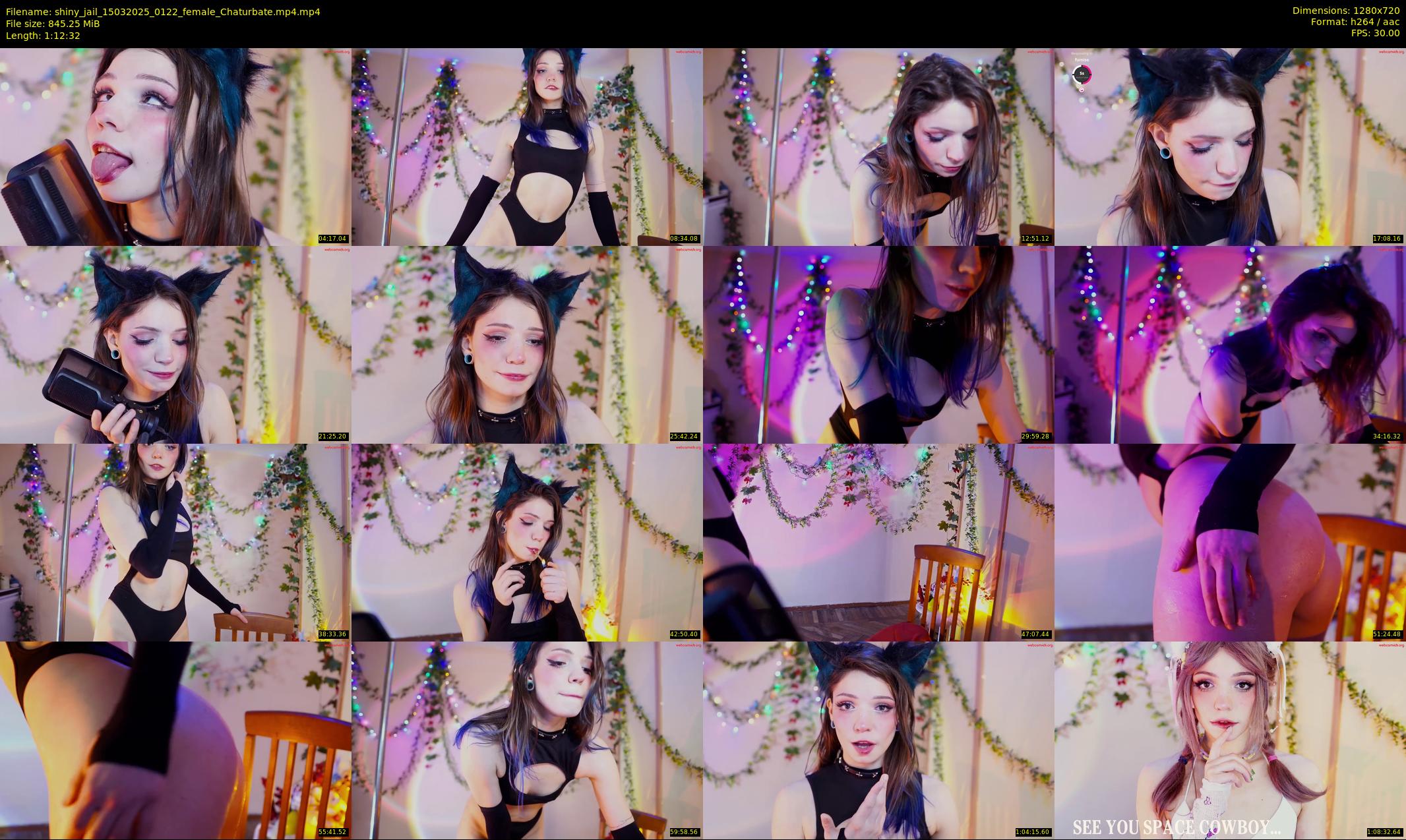 shiny_jail — 73 minute Chaturbate female cam show recording, 720p, Mar 15, 2025