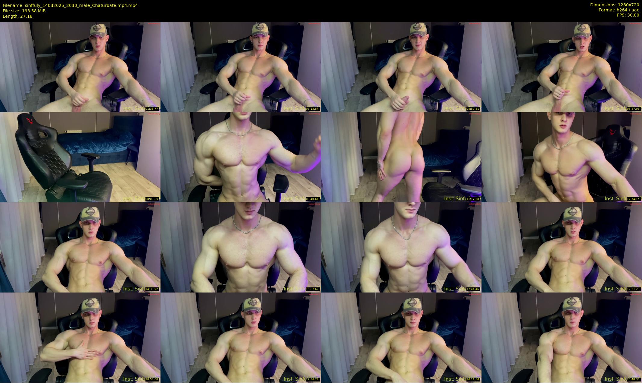 sinffuly — 28 minute Chaturbate male cam show recording, 720p, Mar 14, 2025
