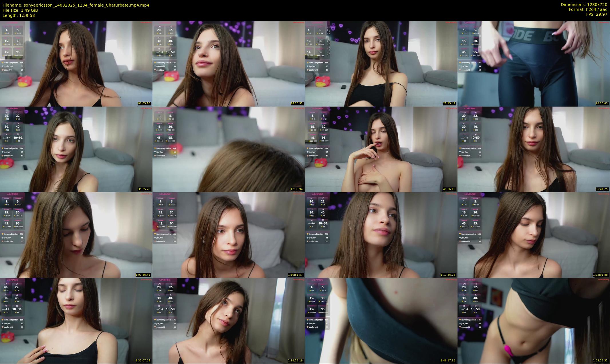 sonyaericsson — 120 minute Chaturbate female cam show recording, 720p, Mar 14, 2025