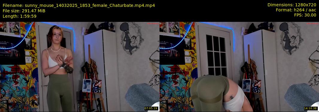 sunny_mouse — 120 minute Chaturbate female cam show recording, 720p, Mar 14, 2025